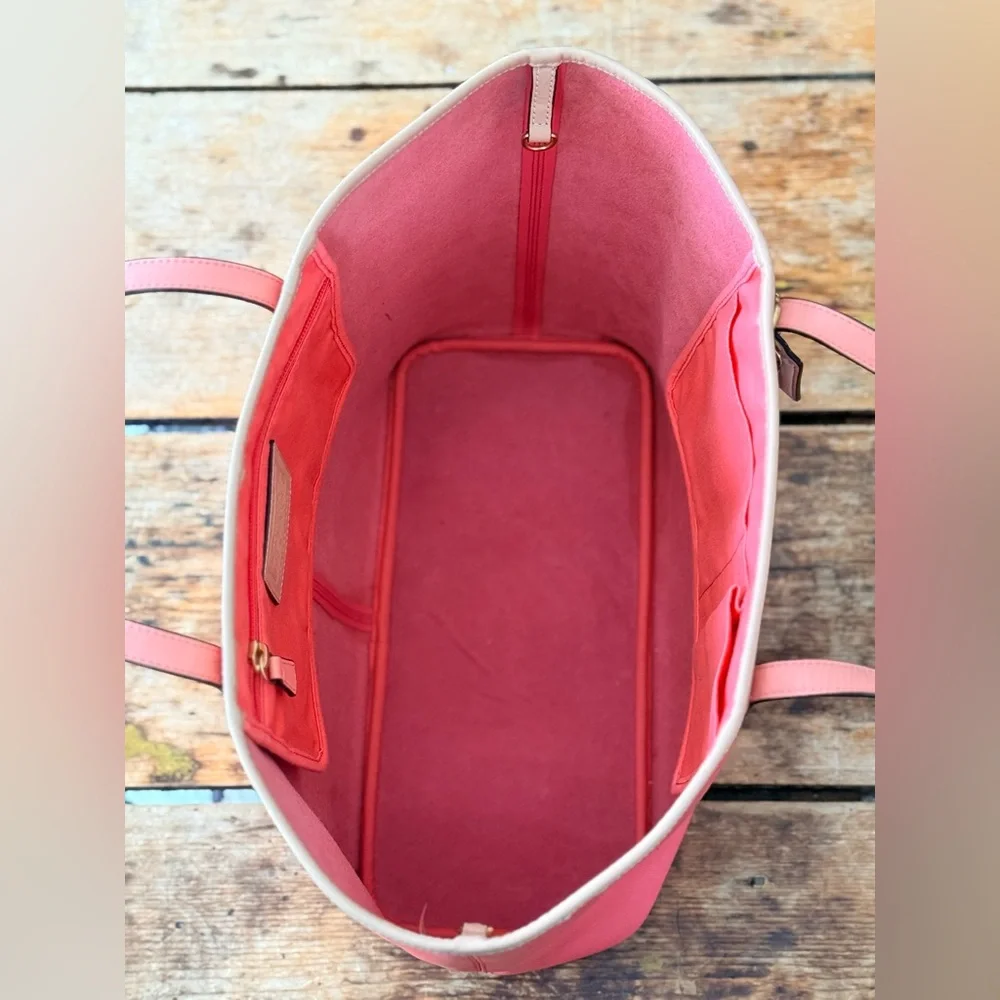 COACH Park Metro B4 Coral Leather Tote Handbag 24341 - Picture 10 of 16